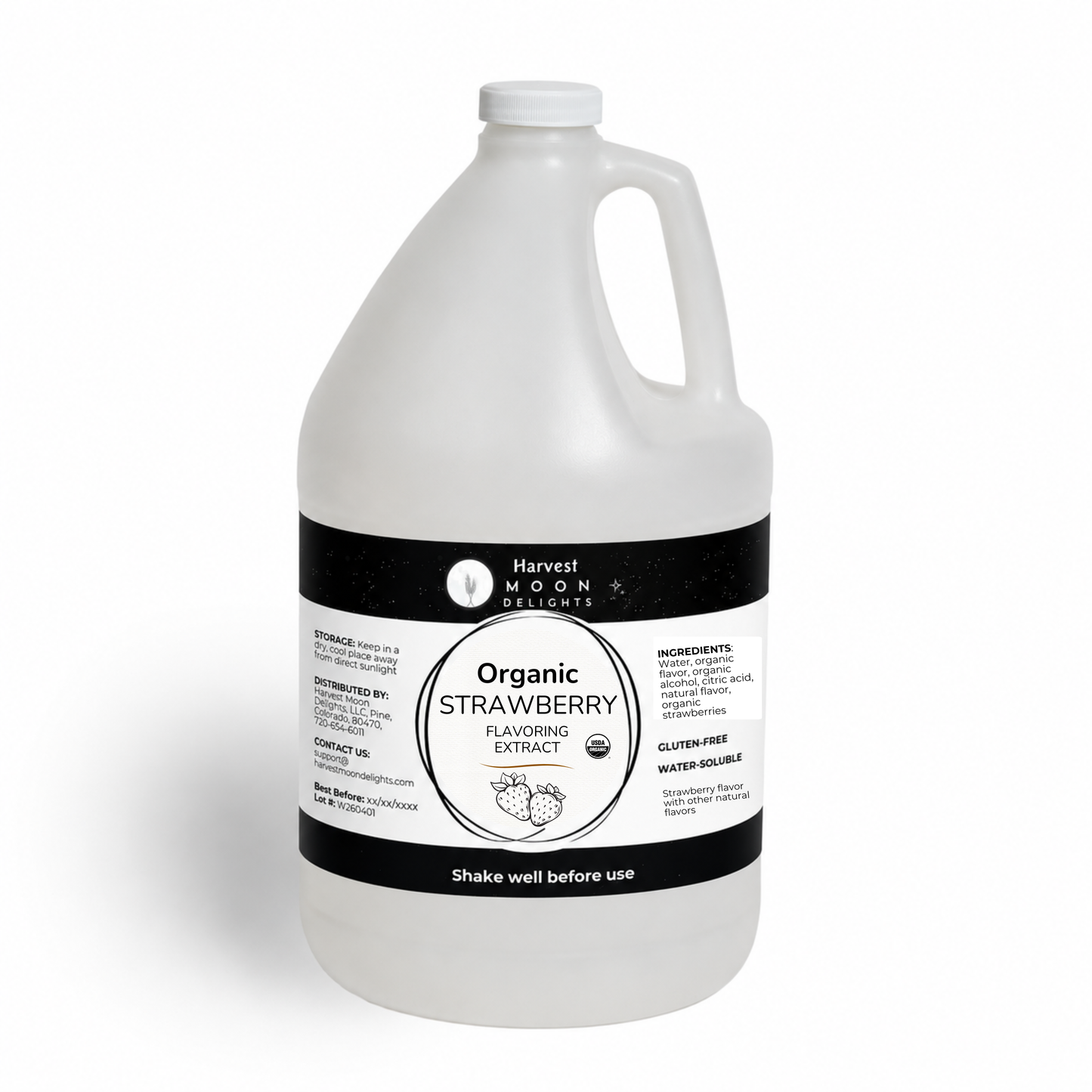 Organic Strawberry Extract for Baking, Drinks & More