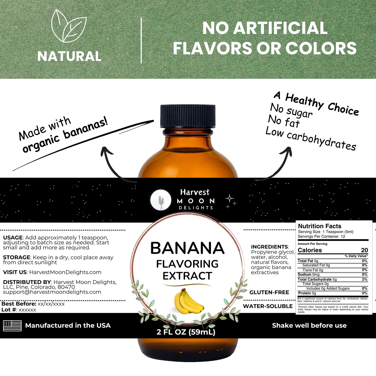 banana extract label
