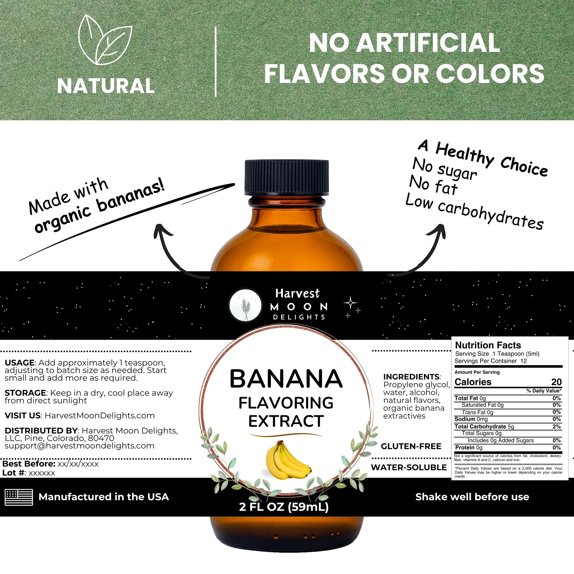 banana extract label
