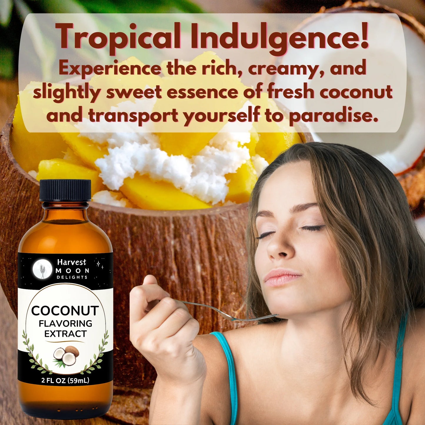 coconut flavoring that tastes creamy with sweet coconut essence