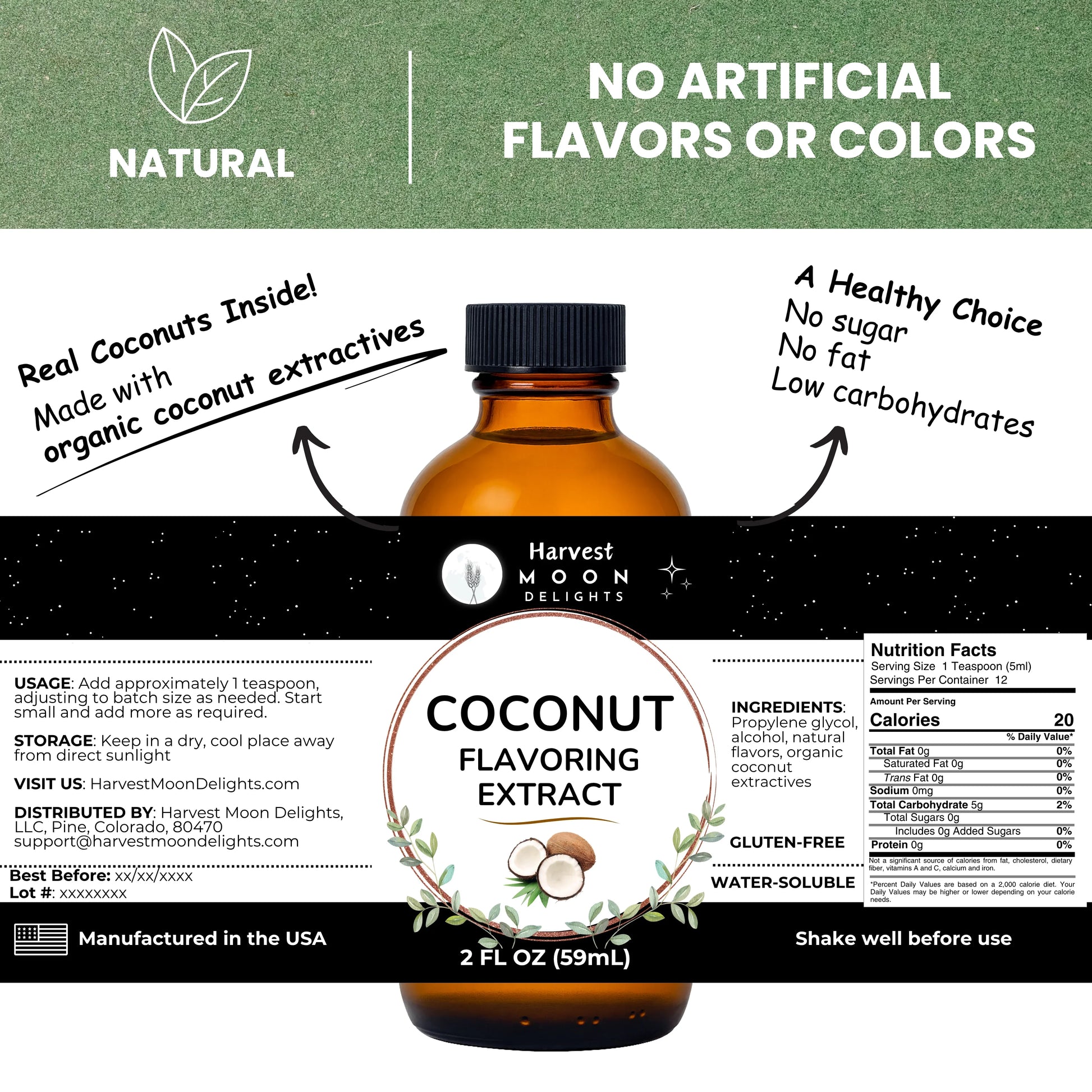 coconut extract label
