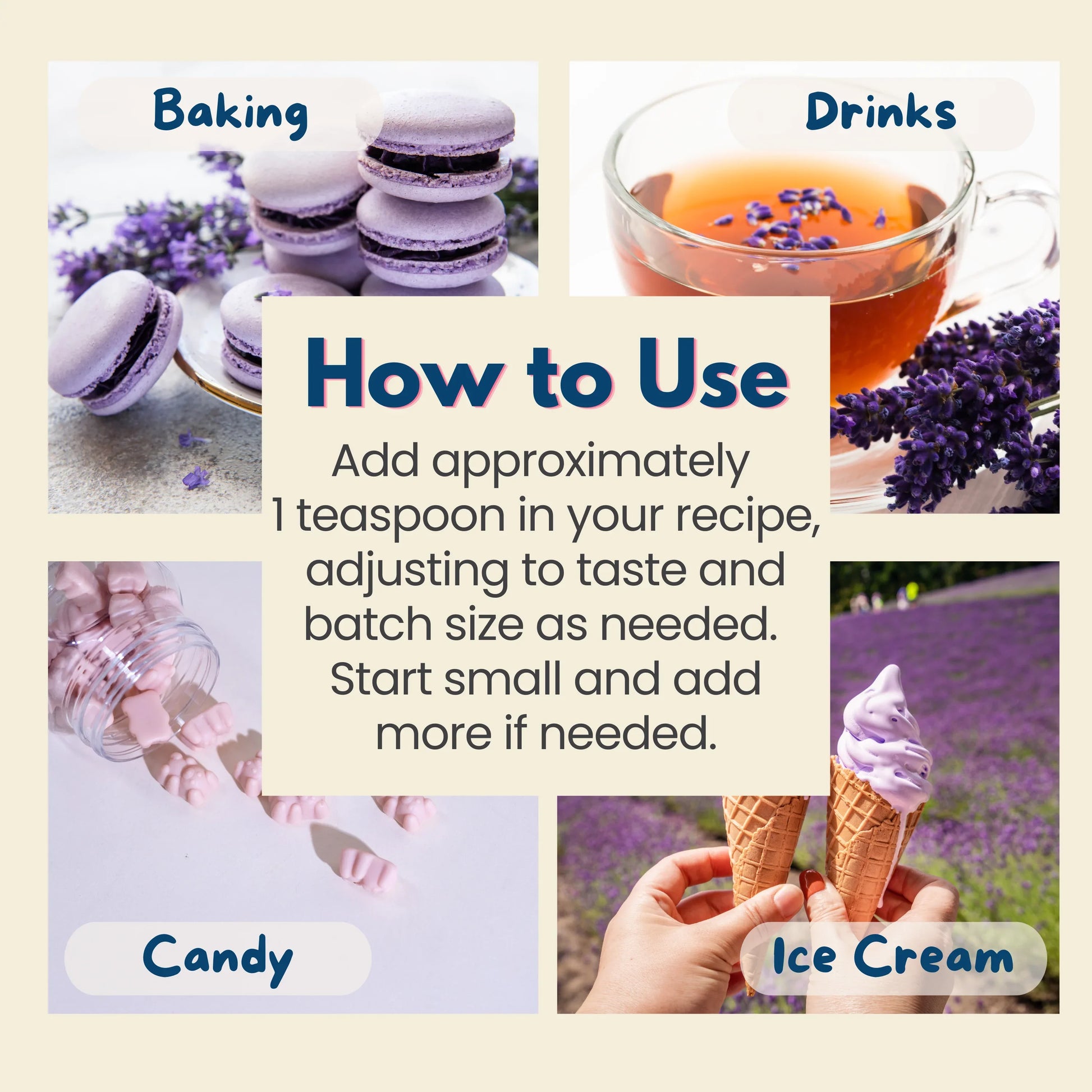 lavender extract for baking, drinks, ice cream and candy
