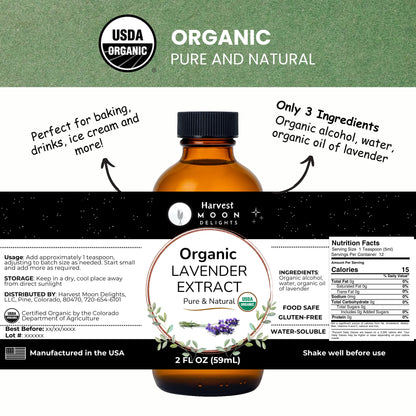 pure lavender extract label
