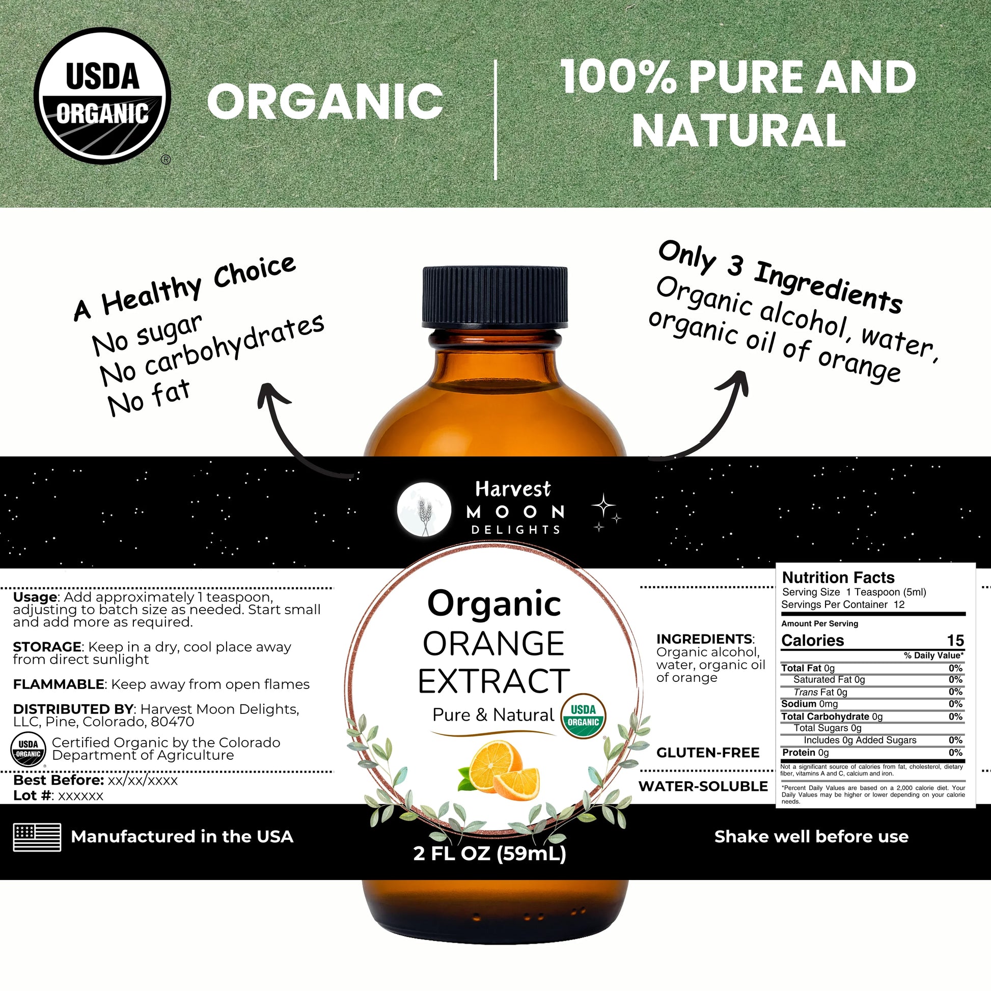 orange extract label

