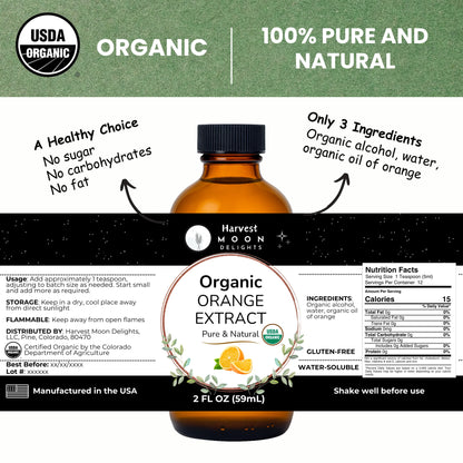 orange extract label
