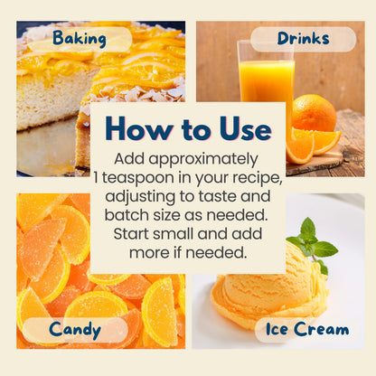 organic orange extract for baking, drinks, ice cream and candy
