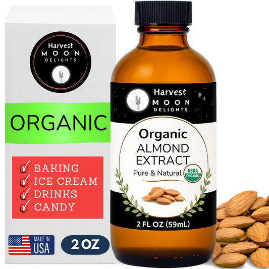 organic almond extract bottle