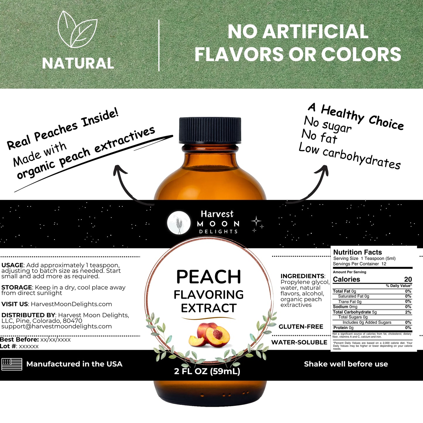 peach extract label
