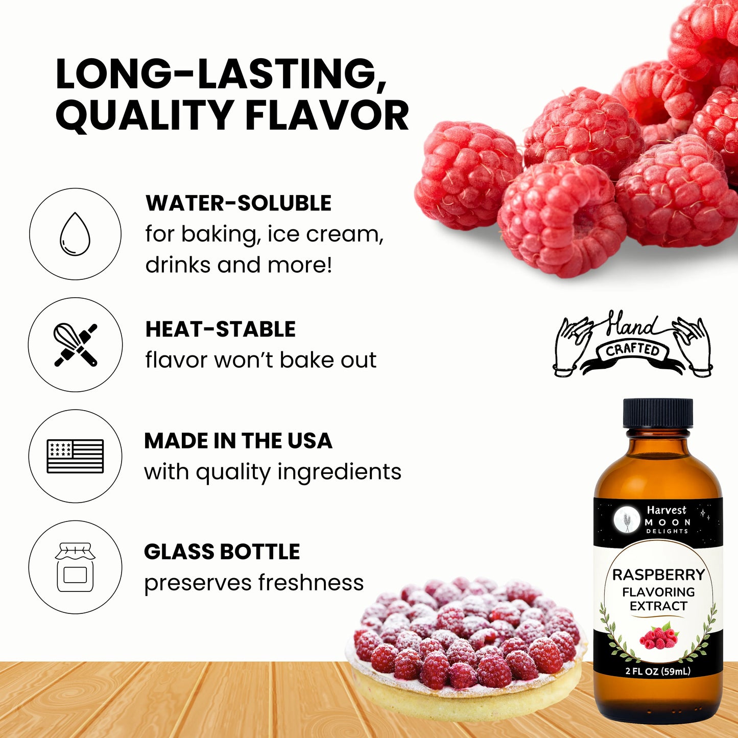water soluble raspberry extract, raspberry flavoring that's made in the usa
