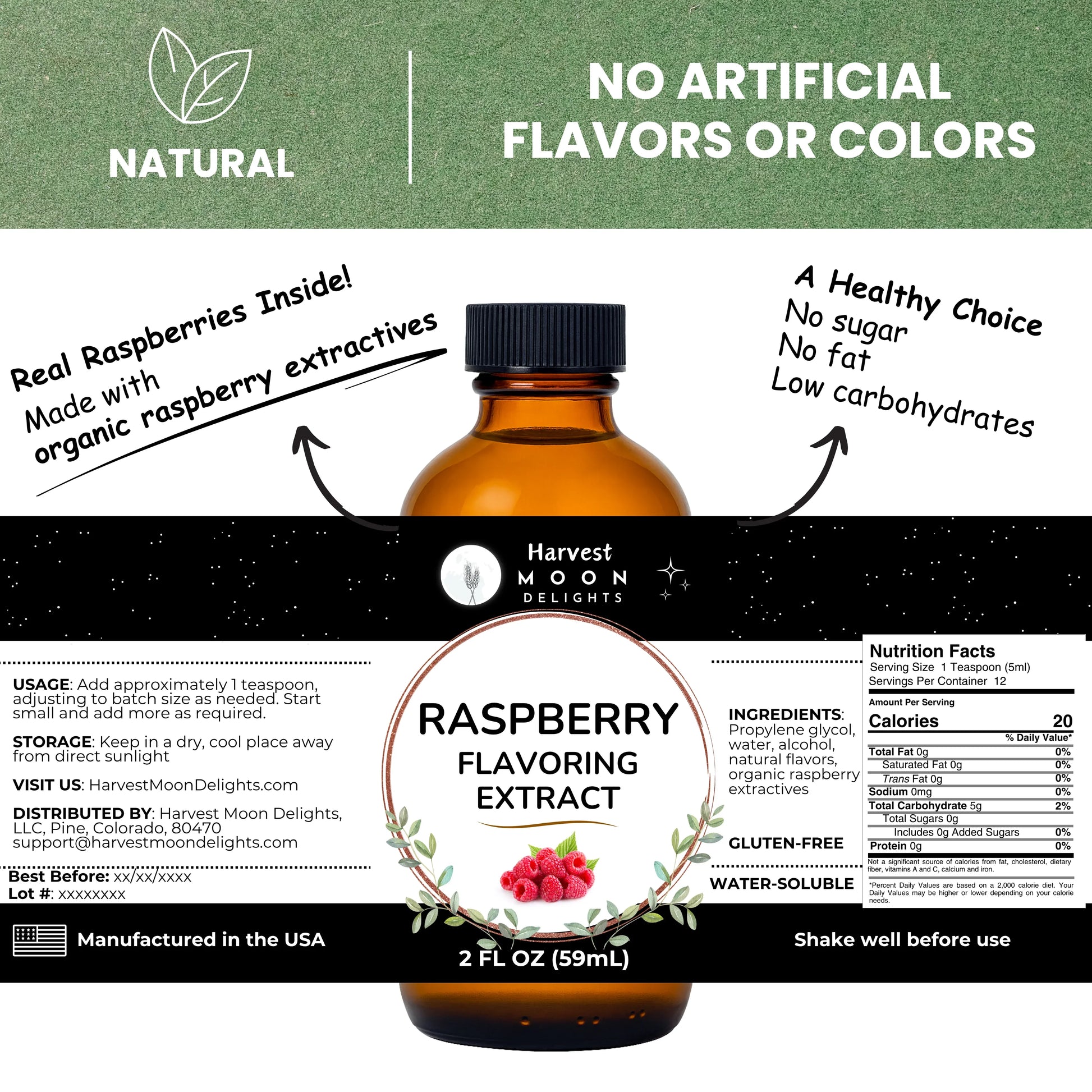 raspberry extract label
