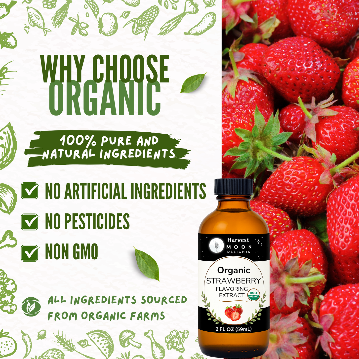organic strawberry flavoring Non GMO