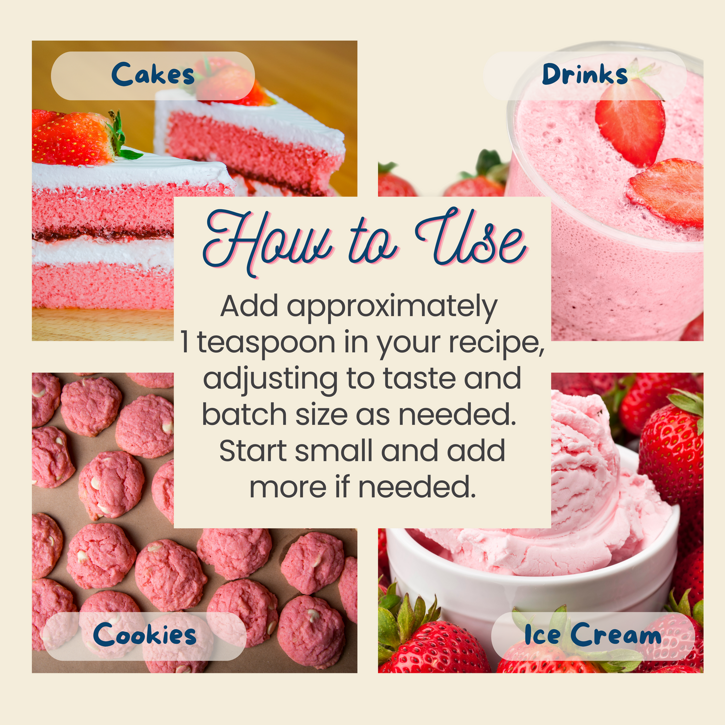 strawberry extract for baking, drinks, ice cream and candy