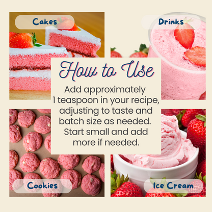 strawberry extract for baking, drinks, ice cream and candy