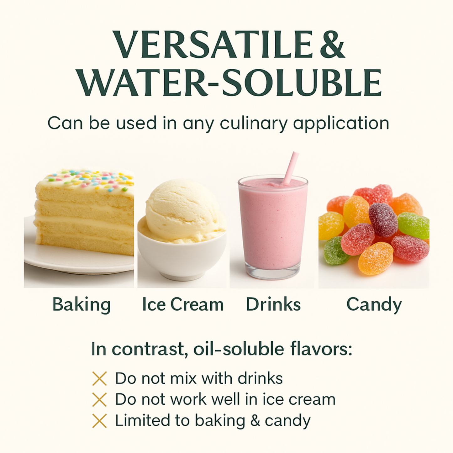water soluble cake batter extract