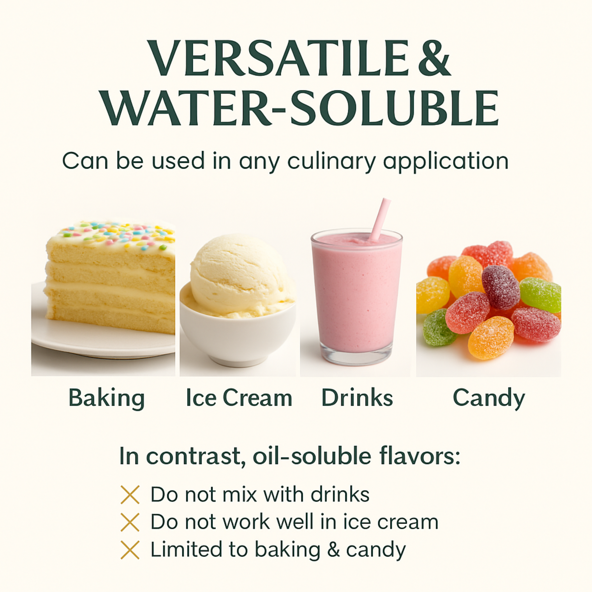 water soluble cake batter extract